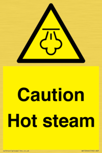 Caution Hot steam
